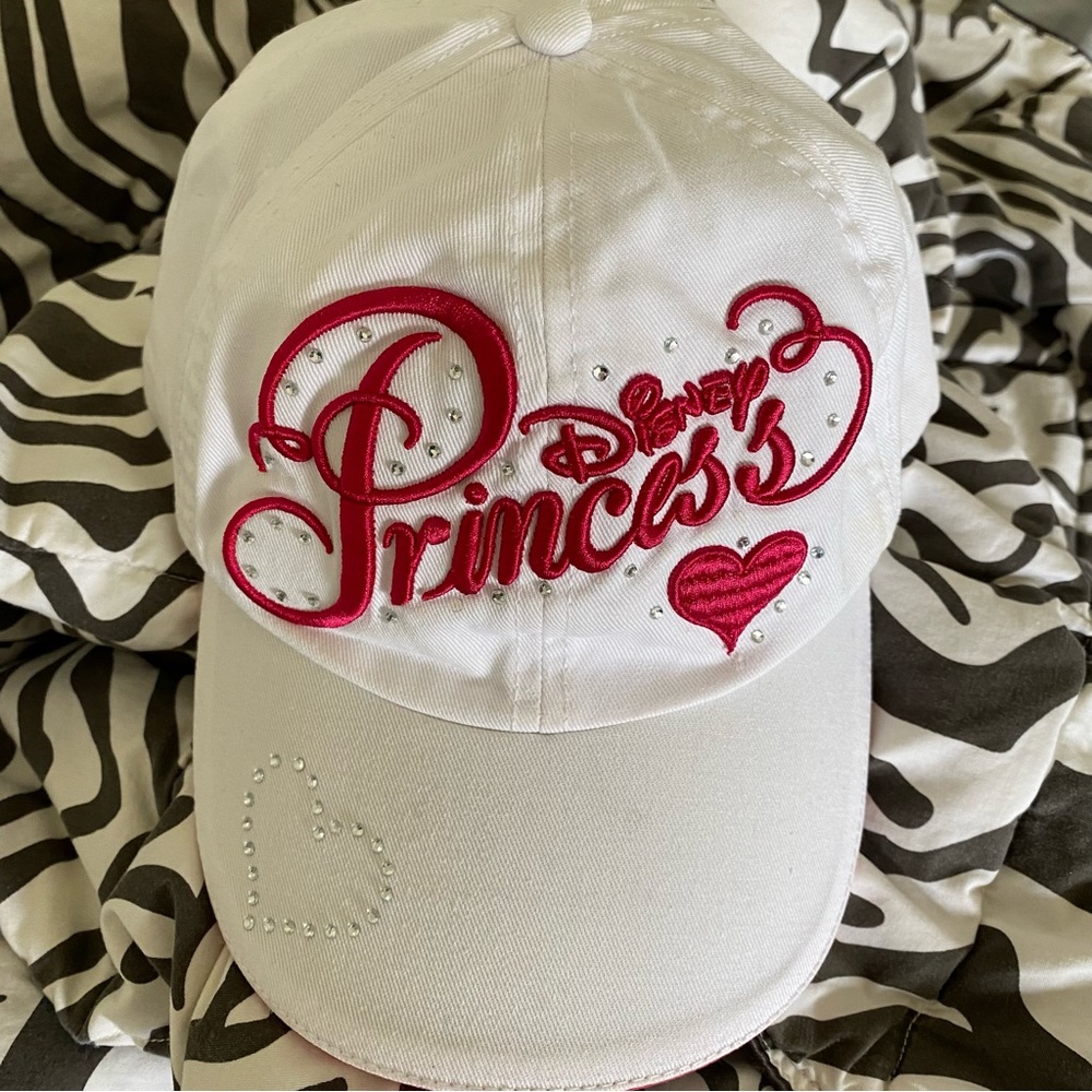 Disney Princess White Hat with Red Embroidery